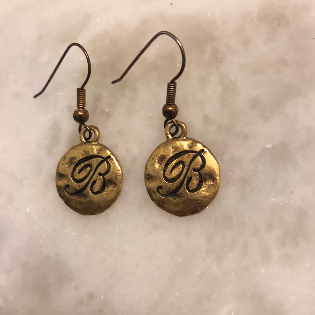 Initial B Earrings